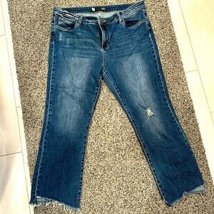 KUT Kelsey high rise ankle flare jeans size 14